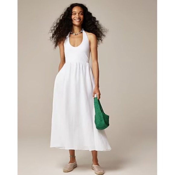 J. Crew Dresses & Skirts - J. Crew White Halter Maxi Dress